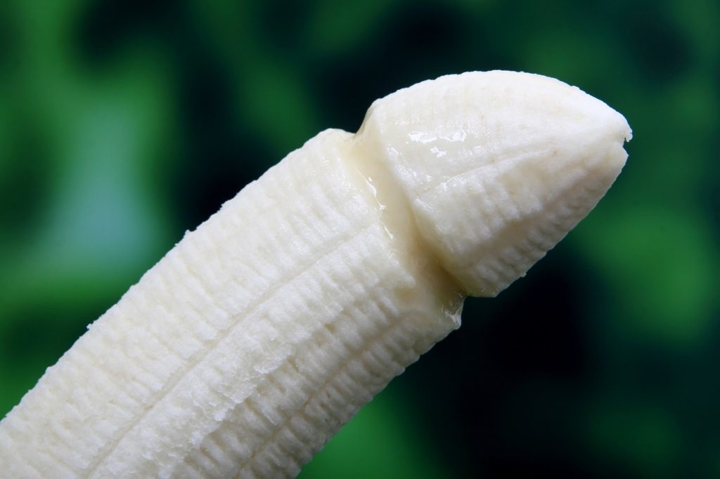 banana representing a penis