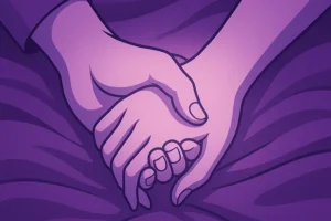 close-up of husband holding hotwife's hand in the reclaiming process